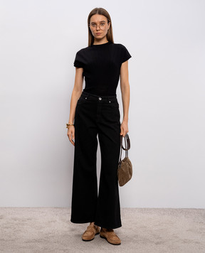 Max Mara Sportmax SAMBA black ribbed top SPXSAMBA