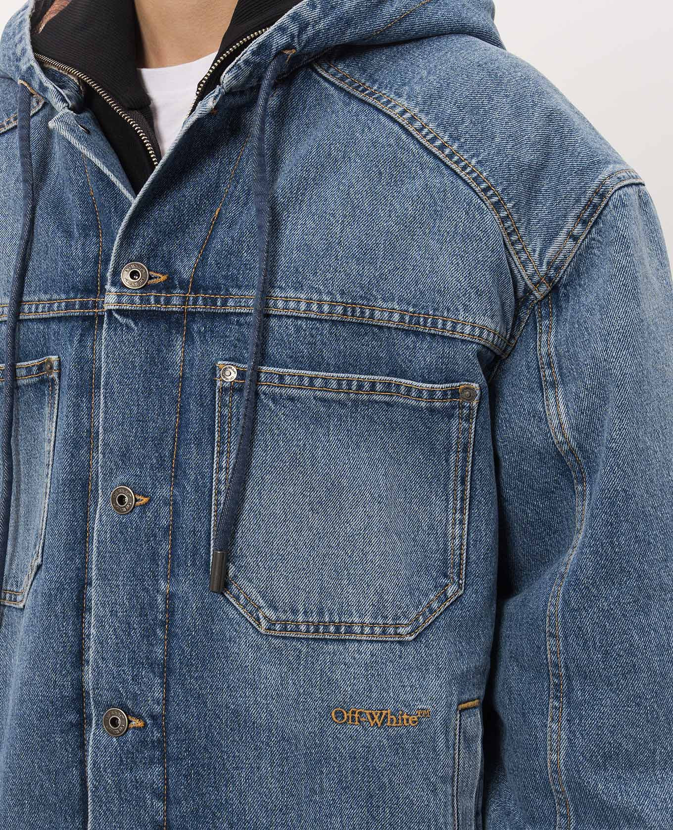 Blue denim jacket with a worn effect Off-White 5