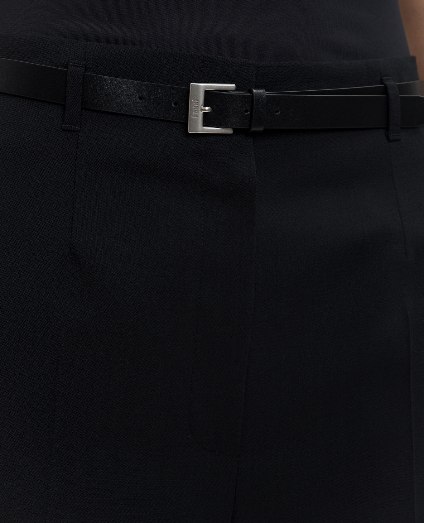 Black wool pants with belt Juun.j 5