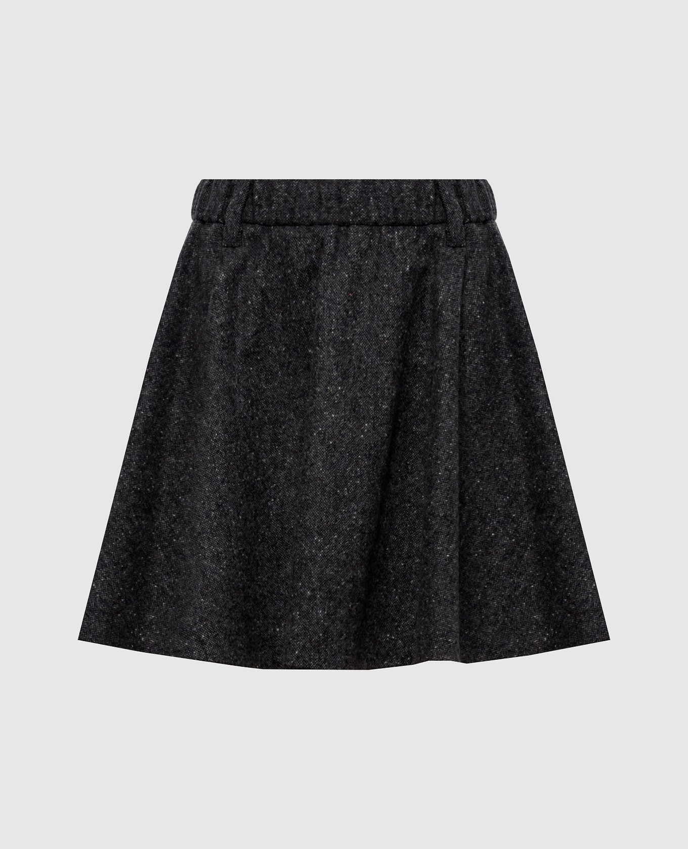 Gray mini skirt with wool