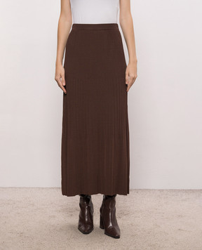 Twinset Brown pleated skirt 262TT3452