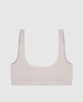 Maison Margiela MM6 Grey top with logo patch MKRK40010