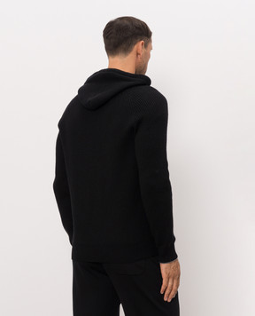 Brunello Cucinelli Black sports jacket with embroidered emblem M22704806G