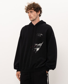 Ann Demeulemeester Bardi Comfort black hoodie B0014213FA185