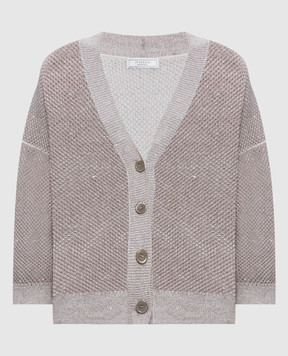 Peserico Beige cardigan with sequins A99032F129234R
