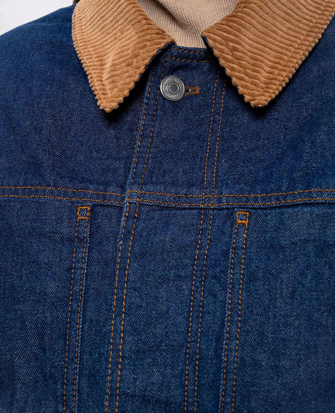 Blue insulated denim jacket Ami Paris 5