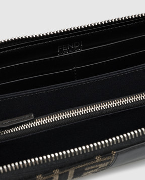 Fendi Black combination wallet with pattern 7M0210B139