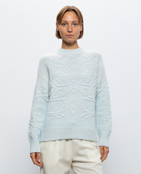 Herno Blue wool and cashmere sweater MG000258D70381