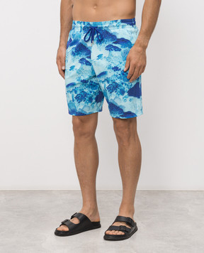 Vilebrequin Coral Reef Blue Swim Shorts OKIEF118