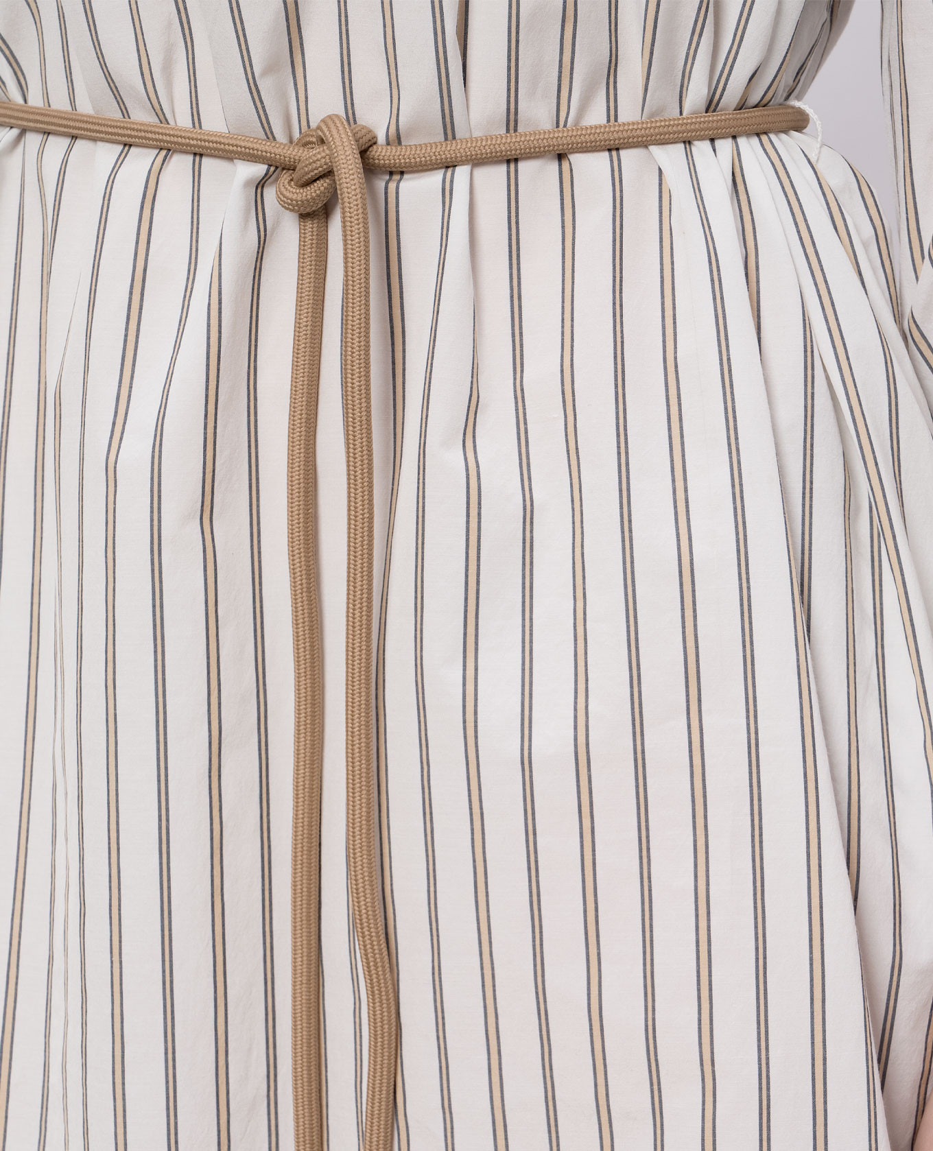 

White striped shirt dress with chain Peserico
