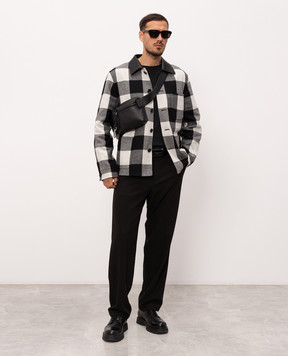 Givenchy Checked shirt-style wool jacket BM01EU16KB