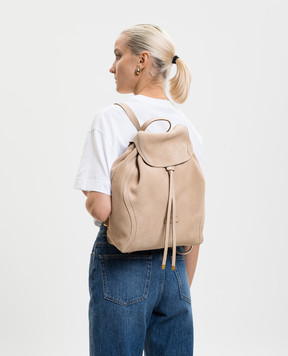 Gianni Chiarini Beige suede backpack Violette ZN12237CMPL