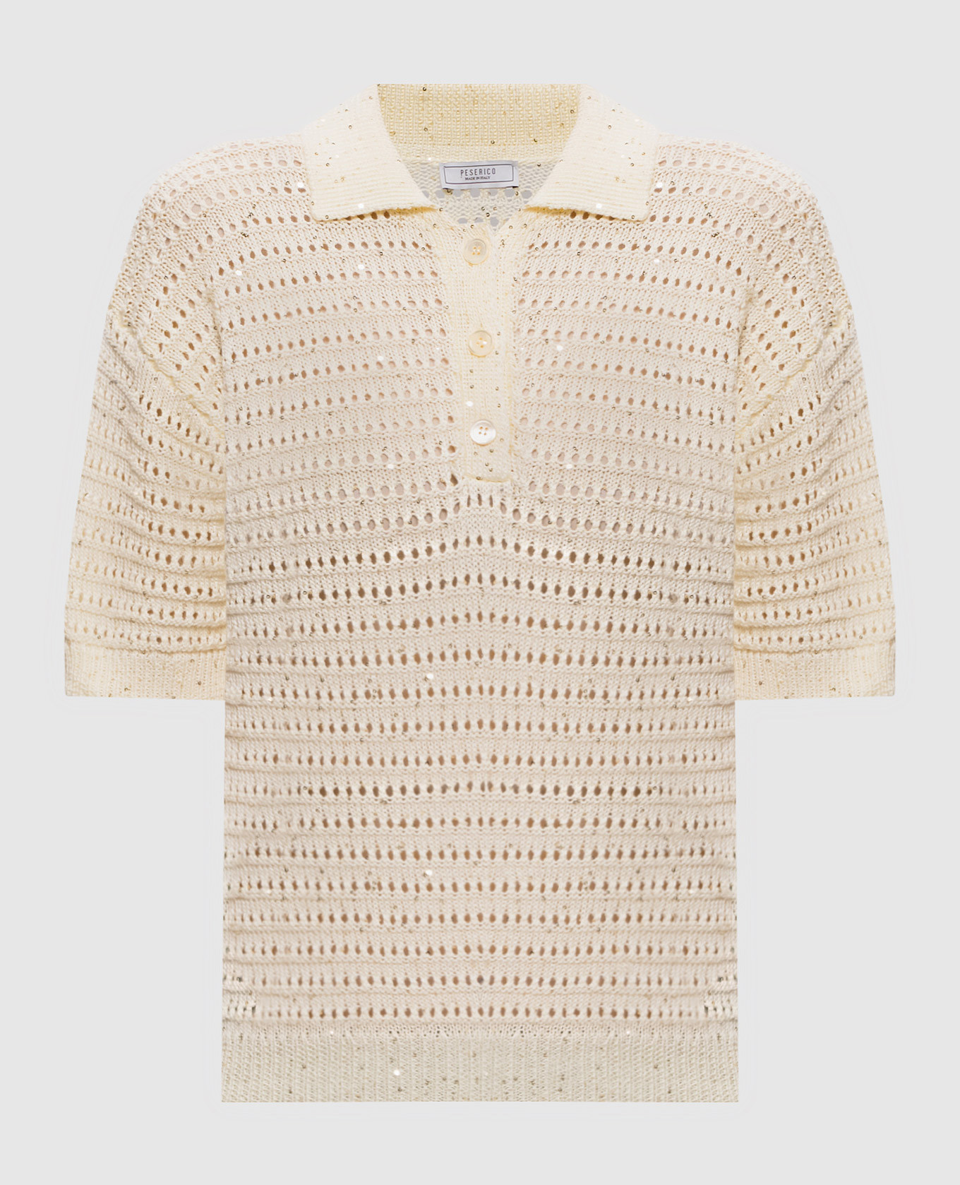 Yellow top with polo collar