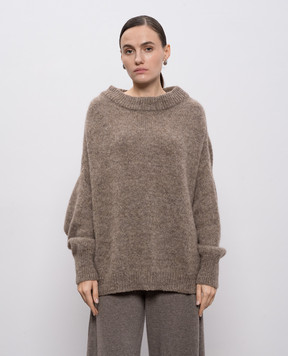 Demiur Brown alpaca and cashmere sweater TIFF301