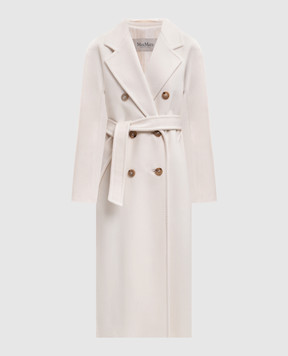 Max Mara MADAME double-breasted coat in ivory wool and cashmere MADAME
