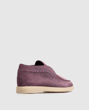 Stefano Ricci Purple suede deserts with emblem UC62G4181SDP