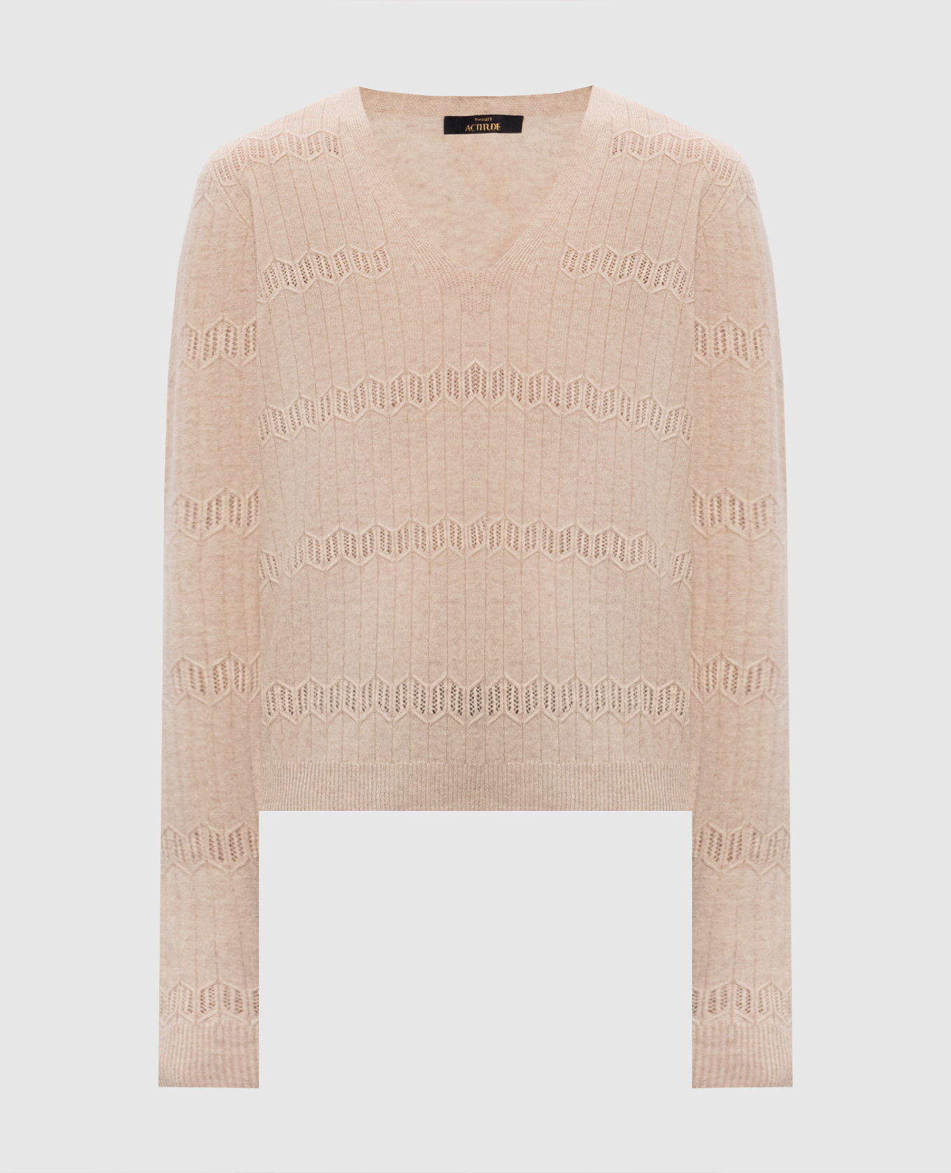 Beige wool pullover