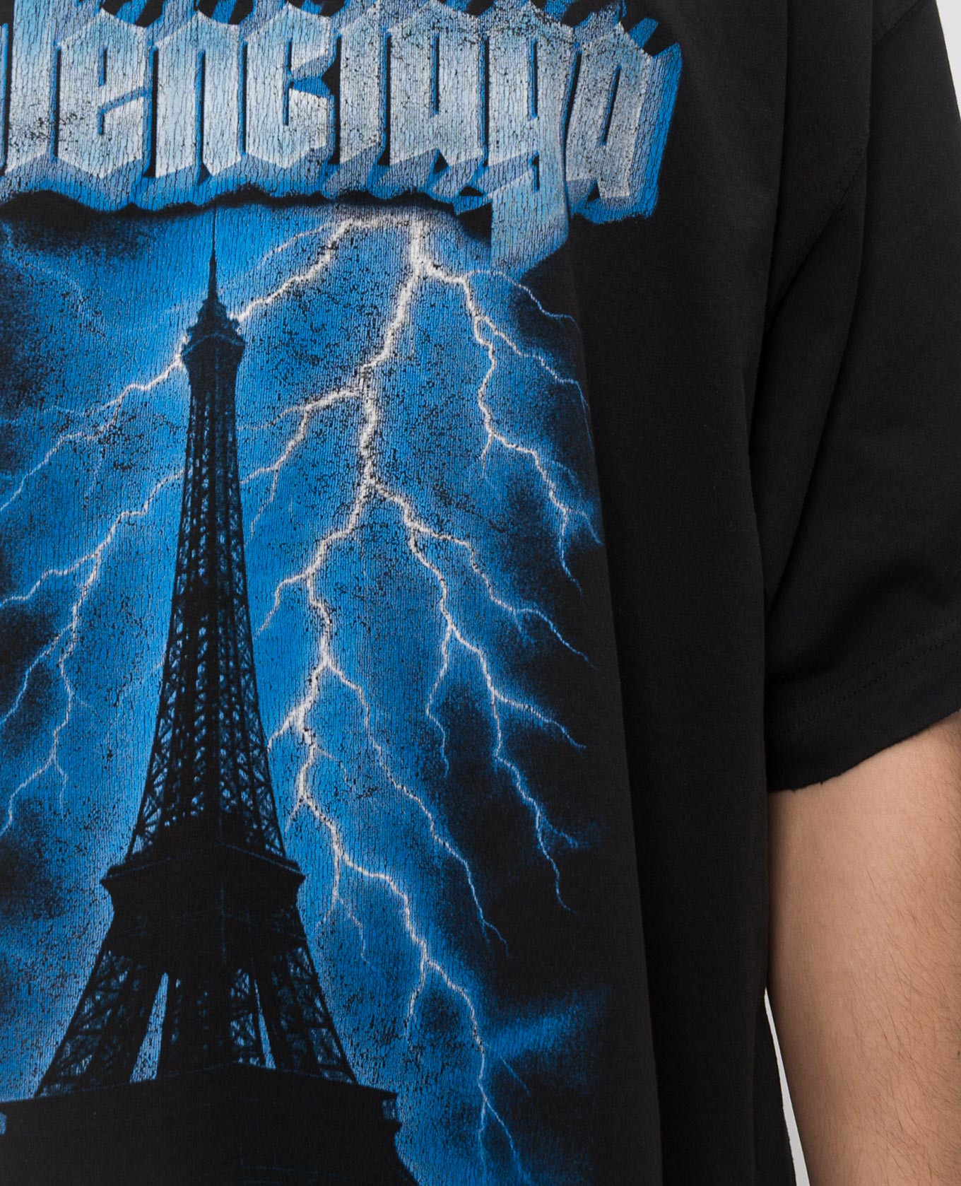Black Paris Thunderstorm T-shirt Balenciaga 5