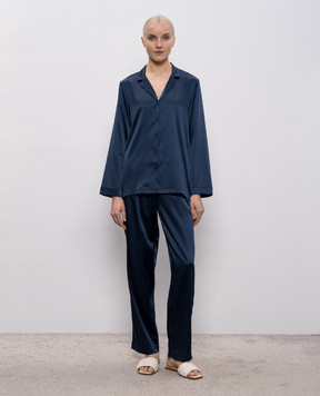 Dore & Rose Blue silk pajamas PREMIUMSILKPJSET