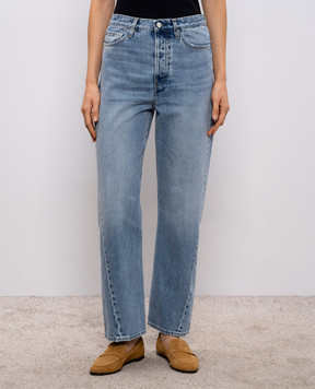 Toteme Blue jeans with logo patch 231240741