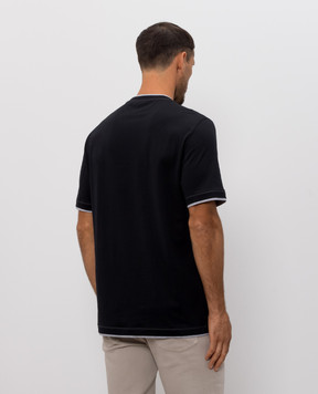 Brunello Cucinelli Black T-shirt with emblem M0B137451G