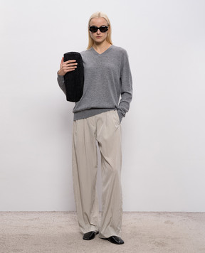 The Row Nian grey cashmere pullover 10682Y986