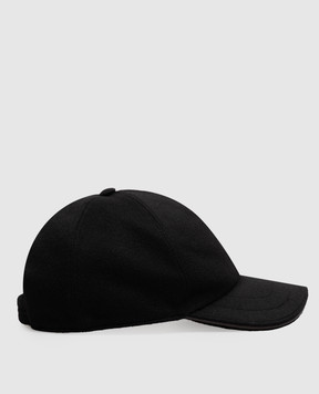 Castangia dal 1850 Black cashmere cap BH02
