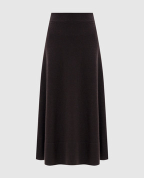Agnona Brown cashmere skirt KG100600K080Q