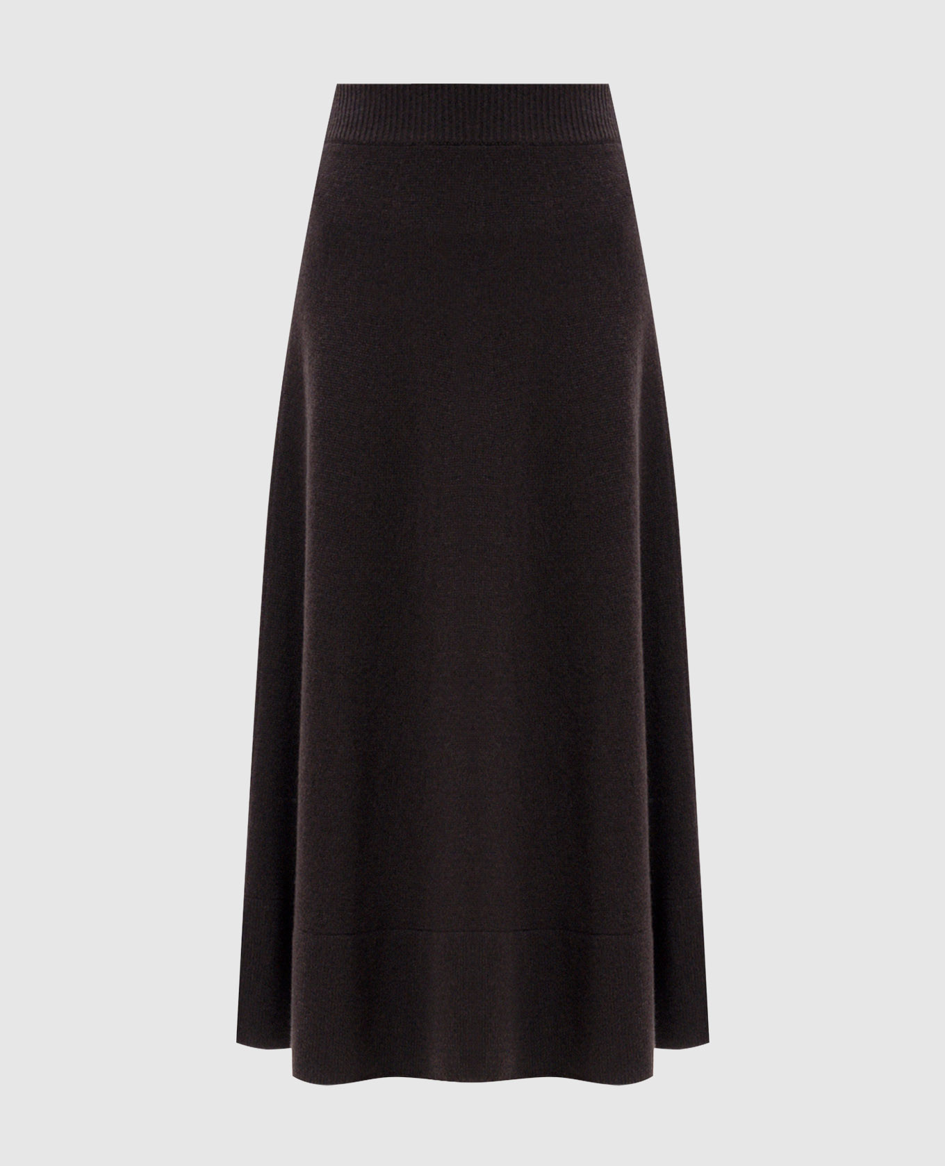 Brown cashmere skirt