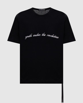 Ann Demeulemeester Black Fanie T-shirt with inscription B0013836FA206