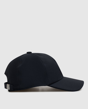 CAPOBIANCO Blue cap with engraved logo 21MC1PE00