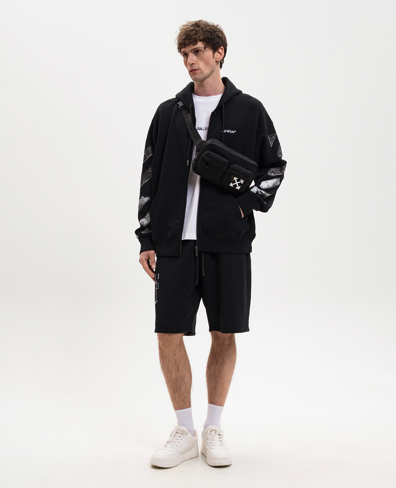 

White T-shirt with Script Arrow embroidery Off-White