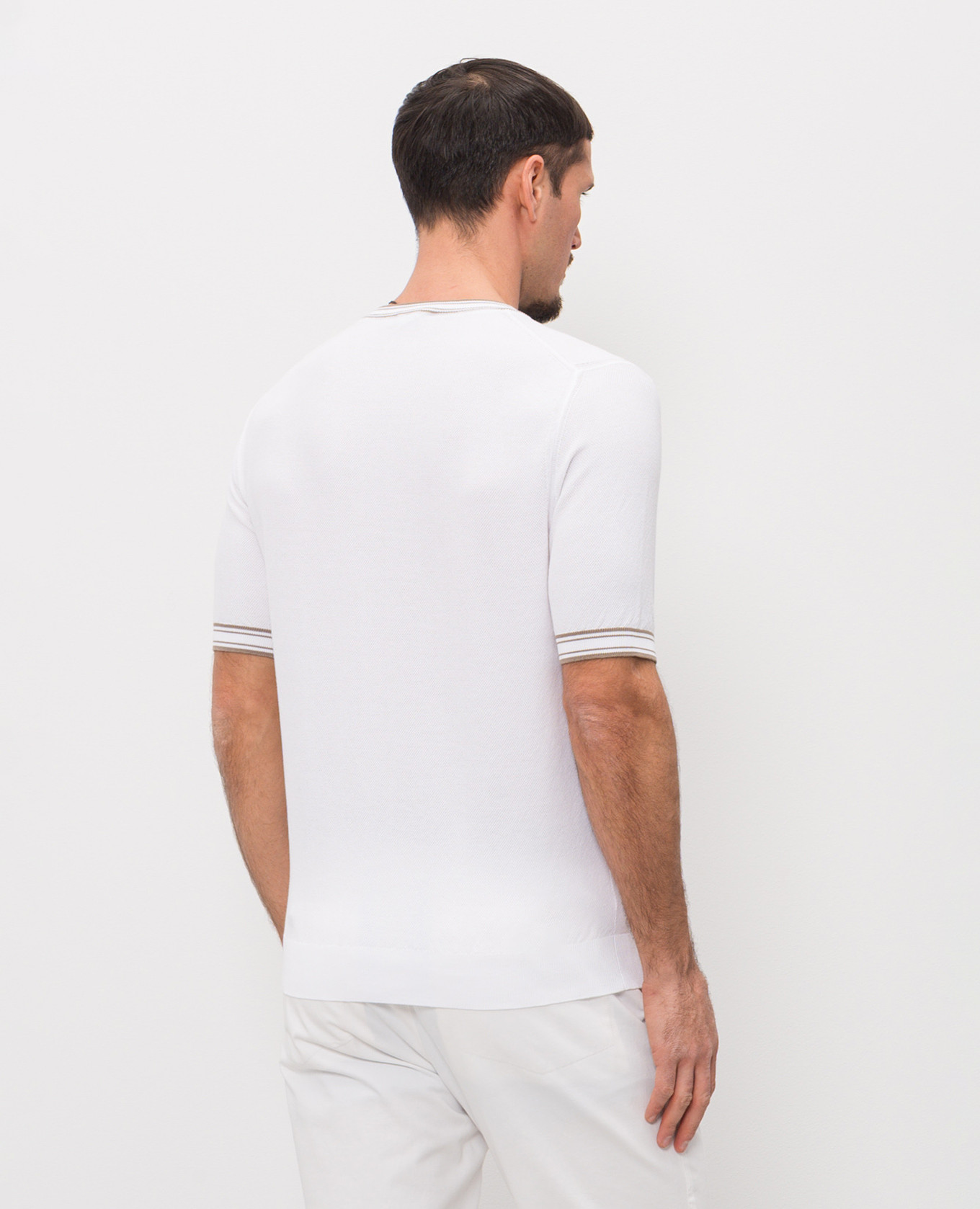 

White t-shirt with edging Peserico