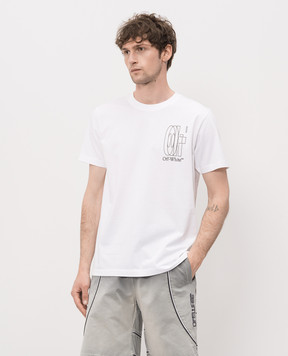 Off-White White T-shirt with Double Arrow logo print 44MAA027S26J003