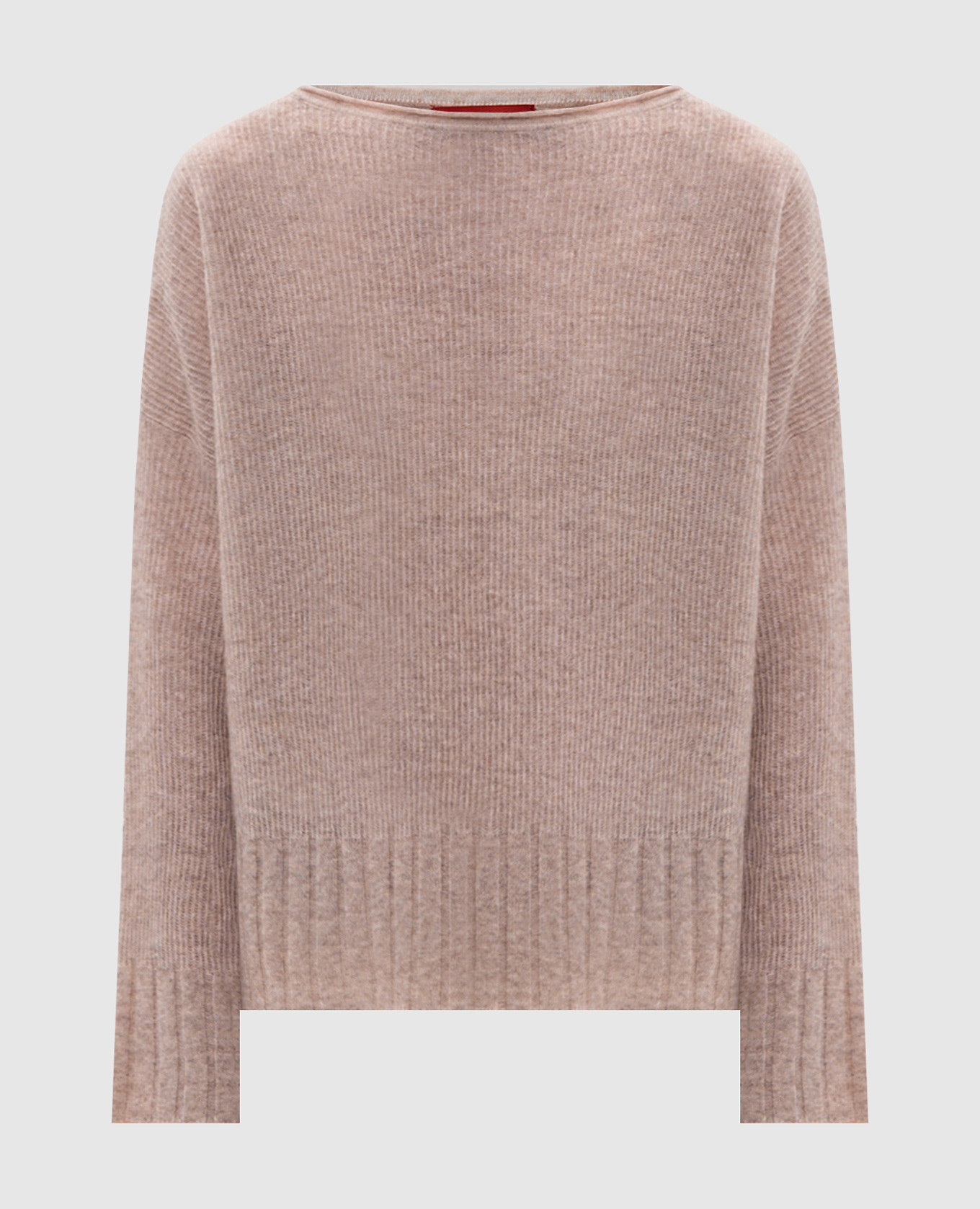 Beige wool and cashmere sweater