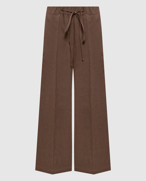 Babe Pay Pls Brown linen pants D2601WMENFI