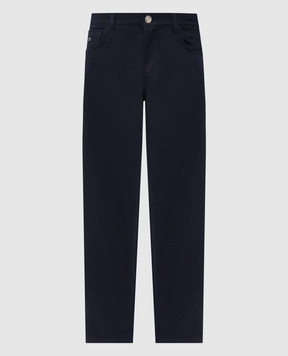 Stefano Ricci Blue insulated pants with emblem MFT63B1110TR180L