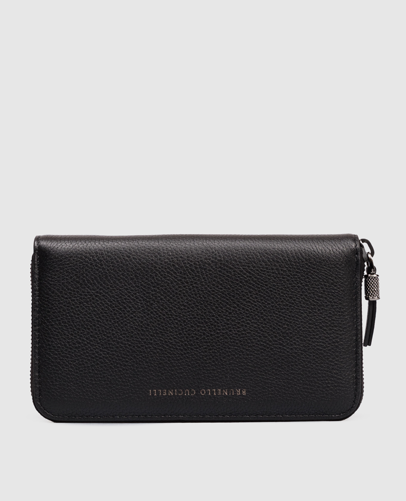 

Black leather wallet with logo Brunello Cucinelli
