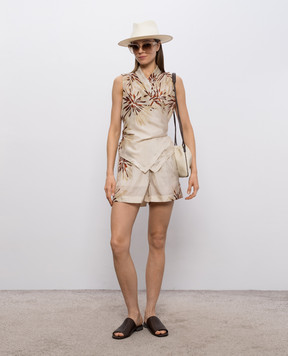 Brunello Cucinelli Beige silk shorts MQ967RH299