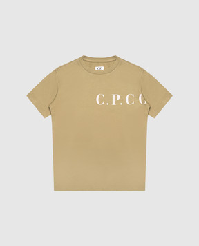 C.P. Company Children's khaki T-shirt with logo C5M00LLAA171014