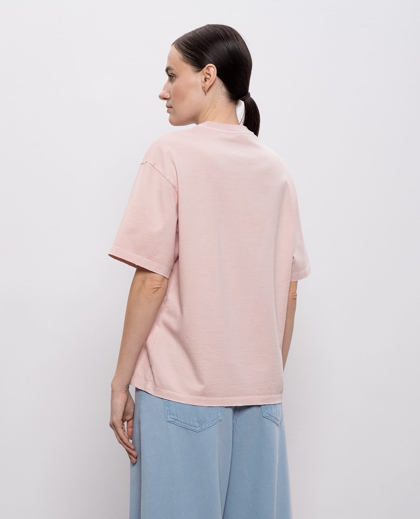 

Pink T-shirt with embroidered logo Dondup
