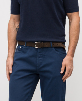 Brunello Cucinelli Brown suede belt MAUGP317