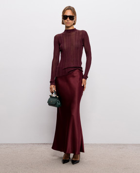 Gabriela Hearst Frei burgundy silk skirt 4263046S096