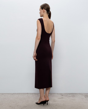 JOSEPH Brown midi dress Orosia JF010116