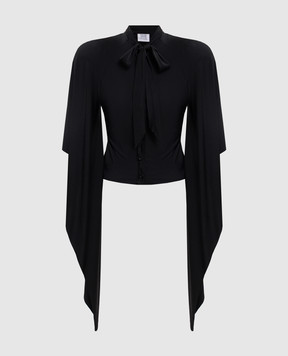 Vetements Black blouse with accent shoulders WH27BL134B