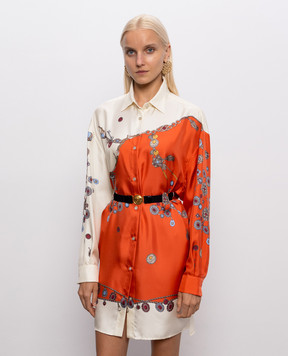 Versace Printed silk shirt dress 10254951A18636