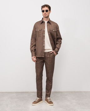 ISAIA Brown shirt CAM216P9100