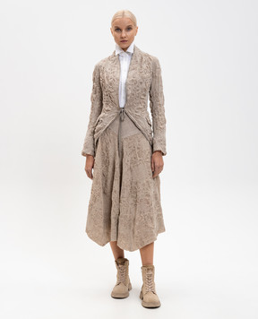 Marc Le Bihan Beige wool jacket with an asymmetrical cut 2235