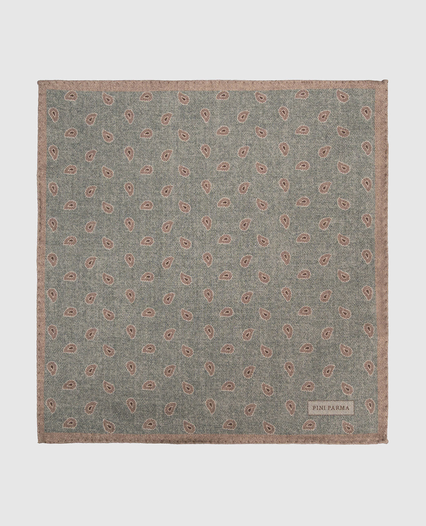 

Reversible patterned wool and cashmere pachet scarf Pini Parma, Green