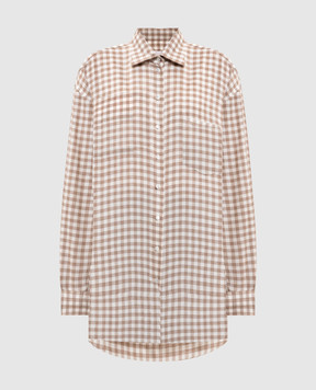 Babe Pay Pls Beige wool check shirt 11099091334